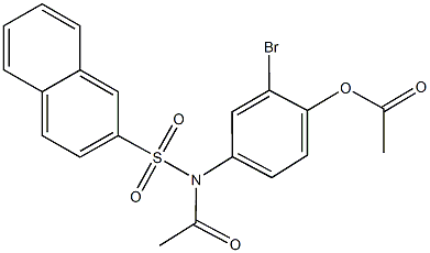 4-[acetyl(2-naphthylsulfonyl)amino]-2-bromophenyl acetate Structure