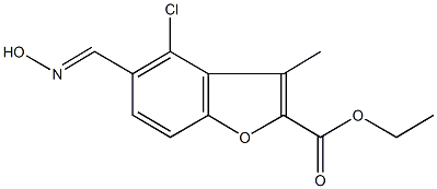 ethyl 4-chloro-5-[(hydroxyimino)methyl]-3-methyl-1-benzofuran-2-carboxylate Structure