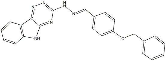 4-[(phenylmethyl)oxy]benzaldehyde 5H-[1,2,4]triazino[5,6-b]indol-3-ylhydrazone 구조식 이미지