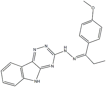 1-(4-methoxyphenyl)-1-propanone 5H-[1,2,4]triazino[5,6-b]indol-3-ylhydrazone Structure