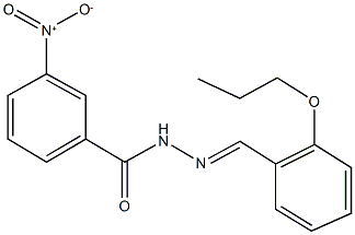 3-nitro-N'-(2-propoxybenzylidene)benzohydrazide 구조식 이미지