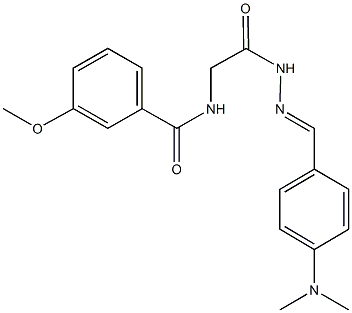 N-(2-{2-[4-(dimethylamino)benzylidene]hydrazino}-2-oxoethyl)-3-methoxybenzamide Structure