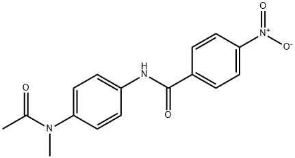 N-{4-[acetyl(methyl)amino]phenyl}-4-nitrobenzamide 구조식 이미지