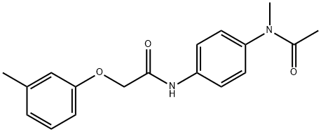 N-{4-[acetyl(methyl)amino]phenyl}-2-(3-methylphenoxy)acetamide 구조식 이미지