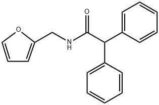 N-(2-furylmethyl)-2,2-diphenylacetamide 구조식 이미지