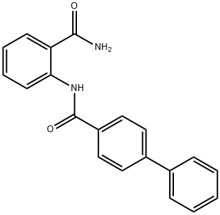 N-[2-(aminocarbonyl)phenyl][1,1'-biphenyl]-4-carboxamide 구조식 이미지