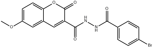N'-(4-bromobenzoyl)-6-methoxy-2-oxo-2H-chromene-3-carbohydrazide Structure