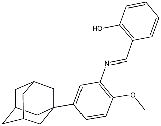 2-({[5-(1-adamantyl)-2-methoxyphenyl]imino}methyl)phenol 구조식 이미지