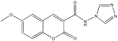 6-methoxy-2-oxo-N-(4H-1,2,4-triazol-4-yl)-2H-chromene-3-carboxamide 구조식 이미지