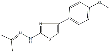 acetone [4-(4-methoxyphenyl)-1,3-thiazol-2-yl]hydrazone 구조식 이미지