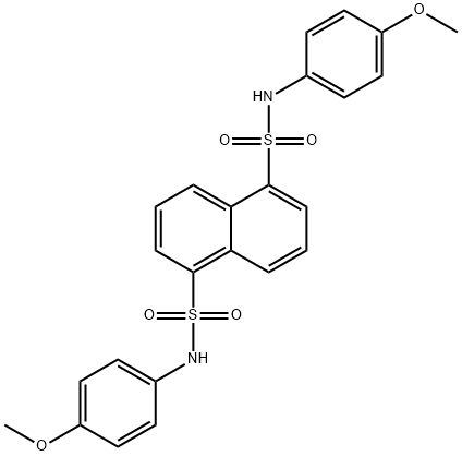 N~1~,N~5~-bis(4-methoxyphenyl)-1,5-naphthalenedisulfonamide 구조식 이미지