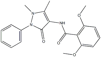 N-(1,5-dimethyl-3-oxo-2-phenyl-2,3-dihydro-1H-pyrazol-4-yl)-2,6-dimethoxybenzamide 구조식 이미지