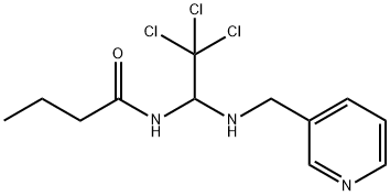 N-{2,2,2-trichloro-1-[(3-pyridinylmethyl)amino]ethyl}butanamide Structure