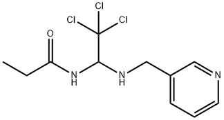 N-{2,2,2-trichloro-1-[(3-pyridinylmethyl)amino]ethyl}propanamide Structure