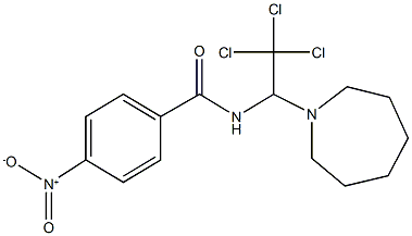N-[1-(1-azepanyl)-2,2,2-trichloroethyl]-4-nitrobenzamide 구조식 이미지