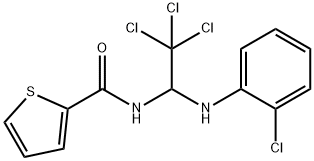 N-[2,2,2-trichloro-1-(2-chloroanilino)ethyl]-2-thiophenecarboxamide 구조식 이미지