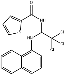 N-[2,2,2-trichloro-1-(1-naphthylamino)ethyl]-2-thiophenecarboxamide 구조식 이미지