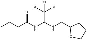 N-{2,2,2-trichloro-1-[(tetrahydrofuran-2-ylmethyl)amino]ethyl}butanamide Structure