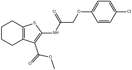 methyl 2-{[(4-chlorophenoxy)acetyl]amino}-4,5,6,7-tetrahydro-1-benzothiophene-3-carboxylate Structure