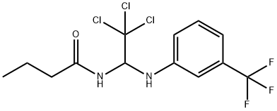 N-{2,2,2-trichloro-1-[3-(trifluoromethyl)anilino]ethyl}butanamide 구조식 이미지