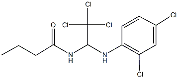 N-[2,2,2-trichloro-1-(2,4-dichloroanilino)ethyl]butanamide Structure