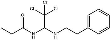 N-{2,2,2-trichloro-1-[(2-phenylethyl)amino]ethyl}propanamide 구조식 이미지