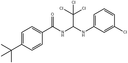 4-tert-butyl-N-[2,2,2-trichloro-1-(3-chloroanilino)ethyl]benzamide Structure