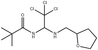 2,2-dimethyl-N-{2,2,2-trichloro-1-[(tetrahydrofuran-2-ylmethyl)amino]ethyl}propanamide Structure
