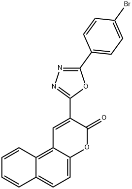 2-[5-(4-bromophenyl)-1,3,4-oxadiazol-2-yl]-3H-benzo[f]chromen-3-one 구조식 이미지