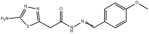 2-(5-amino-1,3,4-thiadiazol-2-yl)-N'-(4-methoxybenzylidene)acetohydrazide Structure