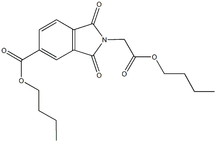 butyl 2-(2-butoxy-2-oxoethyl)-1,3-dioxoisoindoline-5-carboxylate 구조식 이미지