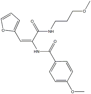 N-(2-(2-furyl)-1-{[(3-methoxypropyl)amino]carbonyl}vinyl)-4-methoxybenzamide Structure