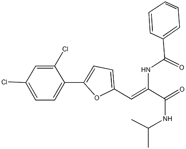 N-{2-[5-(2,4-dichlorophenyl)-2-furyl]-1-[(isopropylamino)carbonyl]vinyl}benzamide Structure