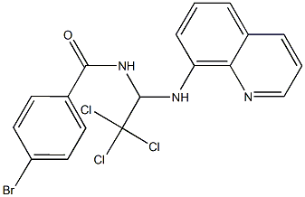 4-bromo-N-[2,2,2-trichloro-1-(8-quinolinylamino)ethyl]benzamide 구조식 이미지