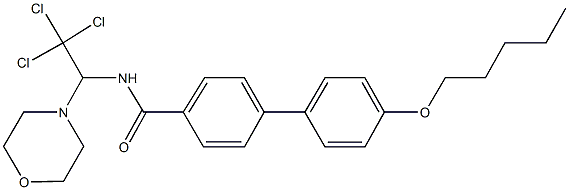 4'-(pentyloxy)-N-[2,2,2-trichloro-1-(4-morpholinyl)ethyl][1,1'-biphenyl]-4-carboxamide 구조식 이미지