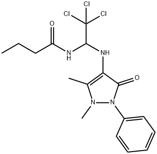 N-{2,2,2-trichloro-1-[(1,5-dimethyl-3-oxo-2-phenyl-2,3-dihydro-1H-pyrazol-4-yl)amino]ethyl}butanamide Structure