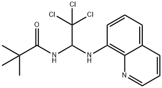 2,2-dimethyl-N-[2,2,2-trichloro-1-(8-quinolinylamino)ethyl]propanamide 구조식 이미지