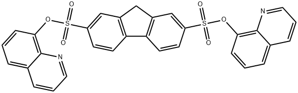 diquinolin-8-yl 9H-fluorene-2,7-disulfonate 구조식 이미지