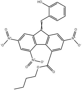 butyl 9-(2-hydroxybenzylidene)-2,5,7-trisnitro-9H-fluorene-4-carboxylate Structure