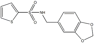 N-(1,3-benzodioxol-5-ylmethyl)-2-thiophenesulfonamide 구조식 이미지