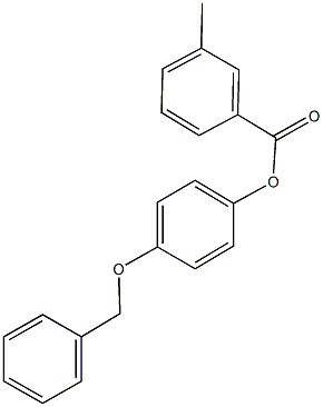 4-(benzyloxy)phenyl 3-methylbenzoate 구조식 이미지