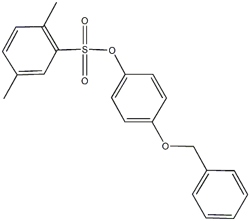 4-(benzyloxy)phenyl 2,5-dimethylbenzenesulfonate Structure