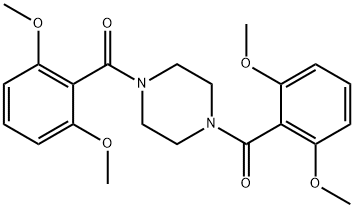 1,4-bis(2,6-dimethoxybenzoyl)piperazine 구조식 이미지