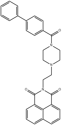 2-{2-[4-([1,1'-biphenyl]-4-ylcarbonyl)-1-piperazinyl]ethyl}-1H-benzo[de]isoquinoline-1,3(2H)-dione Structure