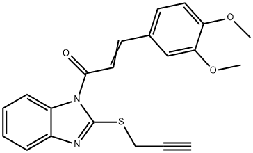 1-[3-(3,4-dimethoxyphenyl)acryloyl]-2-(2-propynylsulfanyl)-1H-benzimidazole Structure