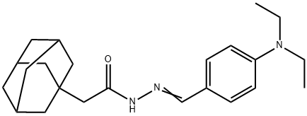 2-(1-adamantyl)-N'-[4-(diethylamino)benzylidene]acetohydrazide 구조식 이미지
