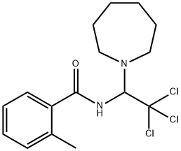 N-[1-(1-azepanyl)-2,2,2-trichloroethyl]-2-methylbenzamide 구조식 이미지