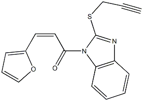 1-[3-(2-furyl)acryloyl]-2-(2-propynylsulfanyl)-1H-benzimidazole Structure