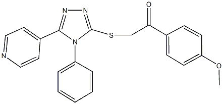 1-(4-methoxyphenyl)-2-{[4-phenyl-5-(4-pyridinyl)-4H-1,2,4-triazol-3-yl]sulfanyl}ethanone Structure