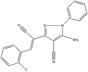 5-amino-3-[1-cyano-2-(2-fluorophenyl)vinyl]-1-phenyl-1H-pyrazole-4-carbonitrile Structure